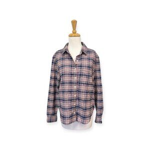 Pendleton Womens Plaid Button Up Shirt Size S Small Red and Blue